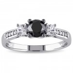 White Gold 4/5ct TDW Diamond and Created White Sapphire Ring - Handcrafted By Name My Rings™