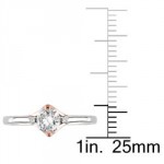 White and Rose Gold 1/2ct TDW Diamond Engagement Ring - Handcrafted By Name My Rings™