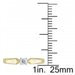 Gold 1/10ct TDW Diamond Solitaire Promise Ring - Handcrafted By Name My Rings™