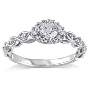 1/2 CT  Diamond TW Fashion Ring  White Gold GH I2;I3 - Handcrafted By Name My Rings™