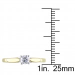 2-tone White and Gold 1/4ct TDW Diamond Solitaire Engagement Ring - Handcrafted By Name My Rings™