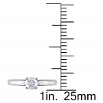 Gold 1/4ct TDW Diamond Solitaire Engagement Ring - Handcrafted By Name My Rings™