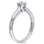Gold 1/4ct TDW IGL Certified Diamond Solitaire Engagement Ring - Handcrafted By Name My Rings™