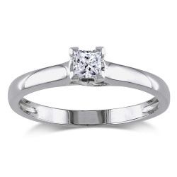 Gold 1/4ct TDW IGL Certified Diamond Solitaire Engagement Ring - Handcrafted By Name My Rings™