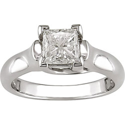 Gold 1ct TDW Princess-cut Solitaire Ring - Handcrafted By Name My Rings™