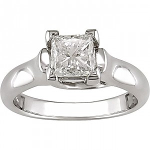 Gold 1ct TDW Princess-cut Solitaire Ring - Handcrafted By Name My Rings™