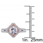 Two-tone Gold 1 1/2ct TDW Diamond Engagement Ring - Handcrafted By Name My Rings™
