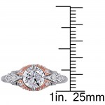 Two-tone Gold 1 1/4ct TDW Vintage Diamond Ring - Handcrafted By Name My Rings™