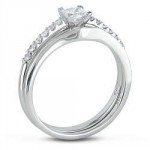 White 1/2ct TDW Diamond Bridal Ring Set - Handcrafted By Name My Rings™