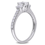 White Gold 1 1/4ct TDW Diamond Emerald Cut Ring - Handcrafted By Name My Rings™