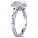 White Gold 1 1/4ct TDW Diamond Emerald Cut Ring - Handcrafted By Name My Rings™