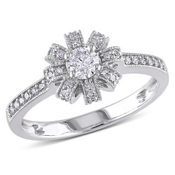 White Gold 1/2ct TDW Diamond Engagement Ring - Handcrafted By Name My Rings™