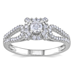 White Gold 1/2ct TDW Diamond Ring - Handcrafted By Name My Rings™