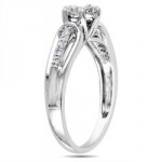 White Gold 1/3ct TDW Diamond Cluster Ring - Handcrafted By Name My Rings™