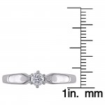 White Gold 1/4ct TDW 6-Prong Diamond Solitaire Engagement Ring - Handcrafted By Name My Rings™
