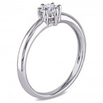 White Gold 1/4ct TDW Certified Diamond Solitaire Engagement Ring - Handcrafted By Name My Rings™