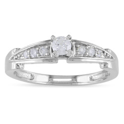 White Gold 1/4ct TDW Diamond Promise Ring - Handcrafted By Name My Rings™