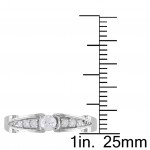 White Gold 1/4ct TDW Diamond Promise Ring - Handcrafted By Name My Rings™