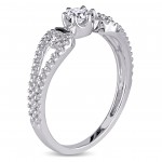 White Gold 1/5ct TDW Diamond Promise Ring - Handcrafted By Name My Rings™