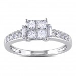White Gold 5/8ct TDW Diamond Engagement Ring - Handcrafted By Name My Rings™