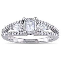 White Gold 7/8ct TDW Diamond Engagement Ring - Handcrafted By Name My Rings™