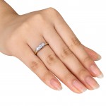 Gold 1/2ct TDW Diamond 3-Stone Ring - Handcrafted By Name My Rings™