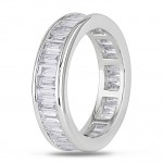 Gold 3ct TDW Baguette Channel Set Diamond Eternity Band - Handcrafted By Name My Rings™
