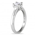 Platinum 1/2ct TDW Princess Diamond Solitaire Ring - Handcrafted By Name My Rings™