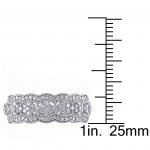 Signature White Gold 1/2ct TDW Diamond Vintage Floral Anniversary Band - Handcrafted By Name My Rings™