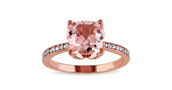 Miadora 10k rose 2025 gold morganite