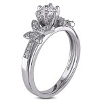 Signature Collection White Gold 5/8ct TDW Diamond Bridal Set - Handcrafted By Name My Rings™