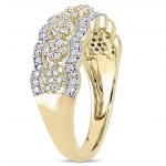 Signature Collection Gold 1/2ct TDW Diamond Milgrain Detail Anniversary Ring - Handcrafted By Name My Rings™