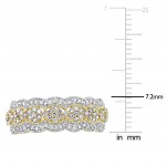 Signature Collection Gold 1/2ct TDW Diamond Milgrain Detail Anniversary Ring - Handcrafted By Name My Rings™