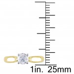 Signature Collection 2-tone White and Gold 1/2ct TDW Certified Diamond Solitaire Engagement Ring - Handcrafted By Name My Rings™