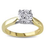 Signature Collection Gold 1 1/2ct TDW Certified Diamond Solitaire Ring - Handcrafted By Name My Rings™
