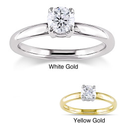 Signature Collection Gold 1/2ct TDW Certified Diamond Solitaire Engagement Ring - Handcrafted By Name My Rings™