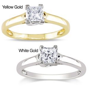 Signature Collection Gold 1/2ct TDW Certified Diamond Solitaire Ring - Handcrafted By Name My Rings™