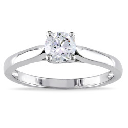 Signature Collection Gold 1/2ct TDW Certified Diamond Solitaire Ring - Handcrafted By Name My Rings™