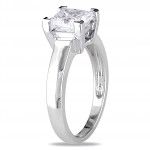 Signature Collection Gold 2ct TDW Certified Princess Solitaire Diamond Ring - Handcrafted By Name My Rings™