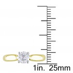 Signature Collection Gold 3/4ct TDW Diamond Solitaire Engagement Ring - Handcrafted By Name My Rings™