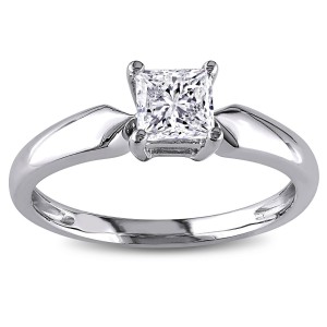 Signature Collection Gold 3/4ct TDW Solitaire Diamond Ring - Handcrafted By Name My Rings™