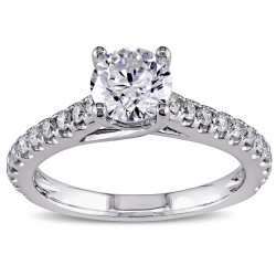 Signature Collection White Gold 1 1/2ct TDW Diamond Engagement Ring - Handcrafted By Name My Rings™