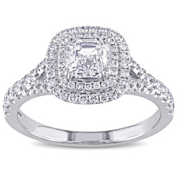Signature Collection White Gold 1 1/2ct TDW Diamond Engagement Ring - Handcrafted By Name My Rings™