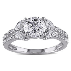 Signature Collection White Gold 1 1/2ct TDW IGL-certified Vintage Diamond Ring - Handcrafted By Name My Rings™