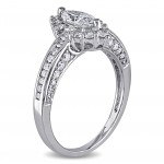 Signature Collection White Gold 1 1/4ct TDW Marquise Diamond Ring - Handcrafted By Name My Rings™
