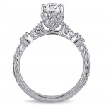 Signature Collection White Gold 1 1/4ct TDW Vintage Solitaire Diamond Ring - Handcrafted By Name My Rings™
