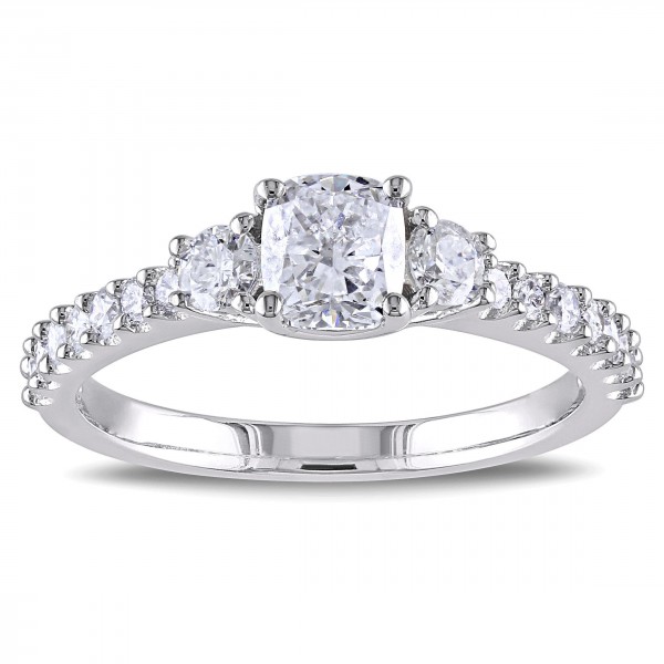 Signature Collection White Gold 1 1/5ct TDW Cushion Cut Diamond Ring - Handcrafted By Name My Rings™