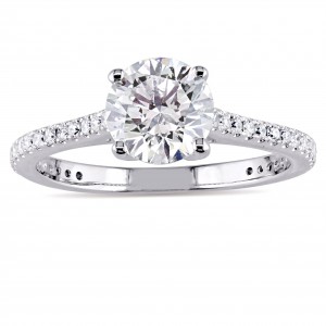 Signature Collection White Gold 1 1/5ct TDW Diamond Engagement Ring - Handcrafted By Name My Rings™