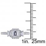 Signature Collection White Gold 1 1/5ct TDW Emerald Cut Diamond Ring - Handcrafted By Name My Rings™