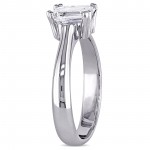 Signature Collection White Gold 1 5/8ct TDW Certified Emerald Cut Diamond Solitaire Engagement Ring - Handcrafted By Name My Rings™
